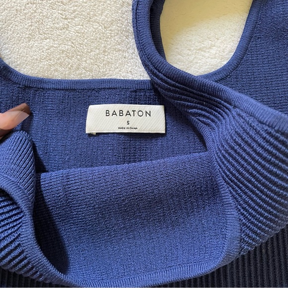 Babaton Sculpt Knit Squareneck Cropped Tank - Picture 3 of 3